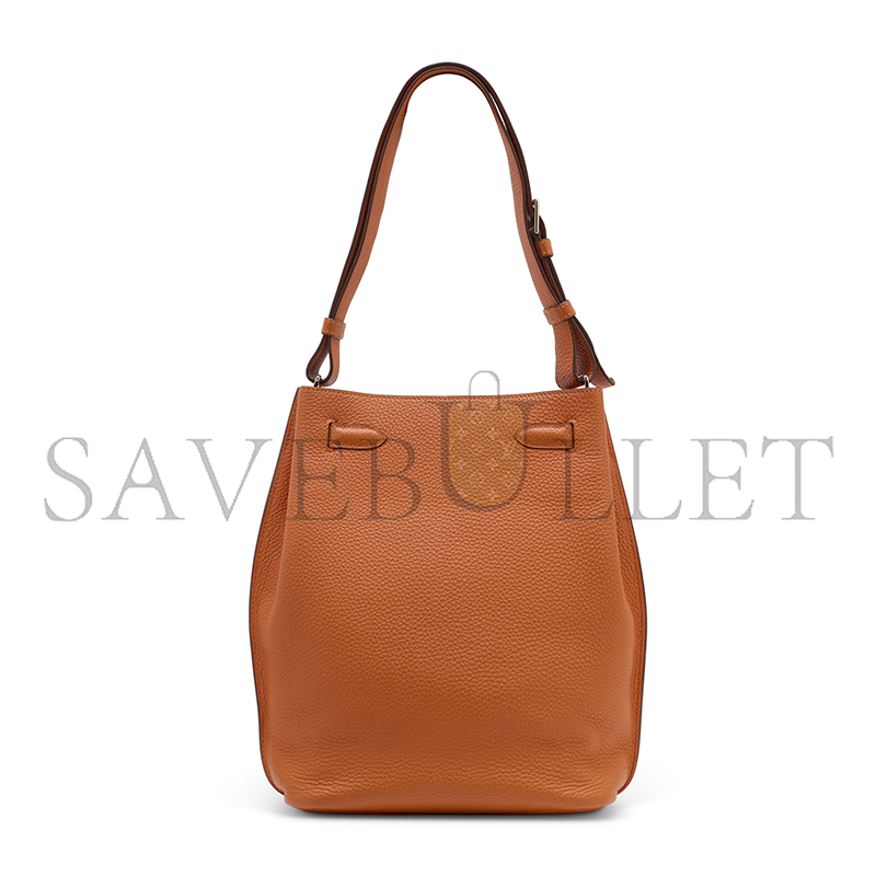 H**mes MASTER 22CM ORANGE TOGO LEATHER PALLADIUM PLATED SO KELLY BAG (29.5*22*11cm)